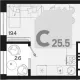 студия, 22.90 м², 18/18 этаж фото 0