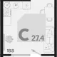 студия, 22.60 м², 5/9 этаж фото 0