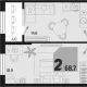 2-комн. квартира, 64.70 м², 2/18 этаж фото 0