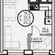 студия, 22.90 м², 15/18 этаж фото 0