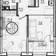 2-комн. квартира, 40.90 м², 8/9 этаж фото 0