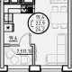 студия, 22.90 м², 11/18 этаж фото 0