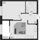 2-комн. квартира, 38 м², 2/18 этаж фото 0