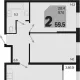 2-комн. квартира, 57.60 м², 2/18 этаж фото 0