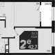 2-комн. квартира, 40.80 м², 13/18 этаж фото 0