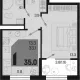 1-комн. квартира, 33.10 м², 4/9 этаж фото 0