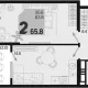 2-комн. квартира, 63.80 м², 8/18 этаж фото 0