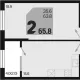 2-комн. квартира, 63.80 м², 6/18 этаж фото 0