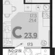 студия, 21.40 м², 2/18 этаж фото 0