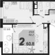 2-комн. квартира, 58.20 м², 8/18 этаж фото 0