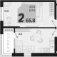 2-комн. квартира, 63.80 м², 16/18 этаж фото 0