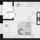 студия, 28.60 м², 11/18 этаж фото 0