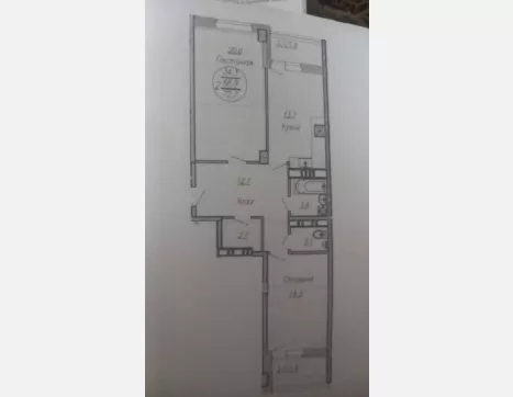 2-комн. квартира, 80 м², 12/19 этаж фото 2